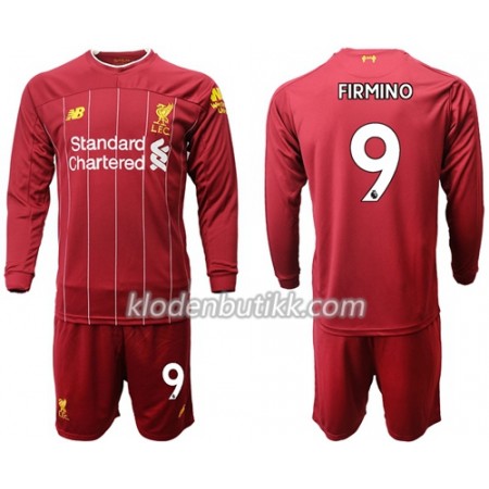 Liverpool Firmino 9 Barn Hjemmedraktsett 2019-2020 Langermet (+ Korte bukser)